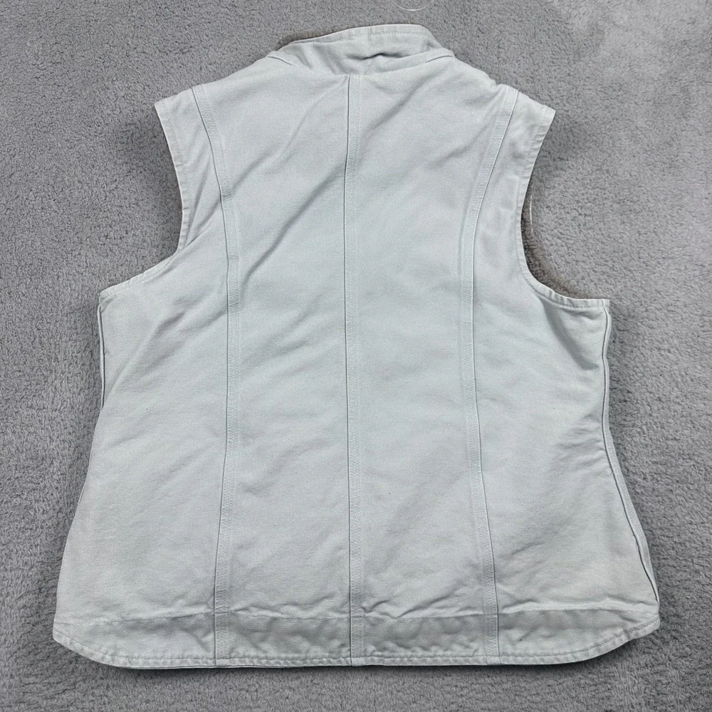 Carhartt Mock Neck Vest Sherpa Lined WV001 Full Zip Gray Womens XL 16/18 - Picture 3 of 11